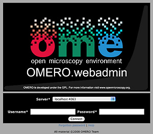 OMERO.webadmin login